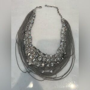 Tom Binns rhinestone and chain necklace